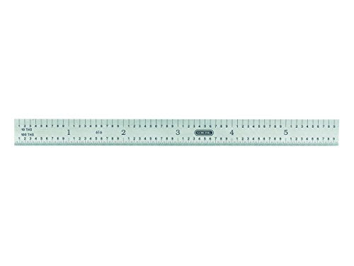 General Tools Flexible 6-Inch Straight Edge Ruler #616, Stainless Steel - 4 Graduations – 1/32 inch, 1/64 inch On One Side, 1/10”, 1/100” On The - WoodArtSupply