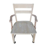 International Concepts Dining Chair with Casters, Unfinished IC International Concepts