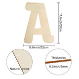 Wooden Letters A Large Wooden Letters 12 Inch Unfinished Wood Letters for Wall Decor Crafts Blank Big Alphabet Board Painting Hanging Home Baby Longan Craft