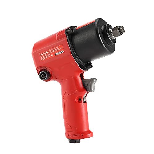 Craftsman CMXPTSG1004NB ½-in 400 ft-lbs Air Impact Wrench, Red and Black - WoodArtSupply