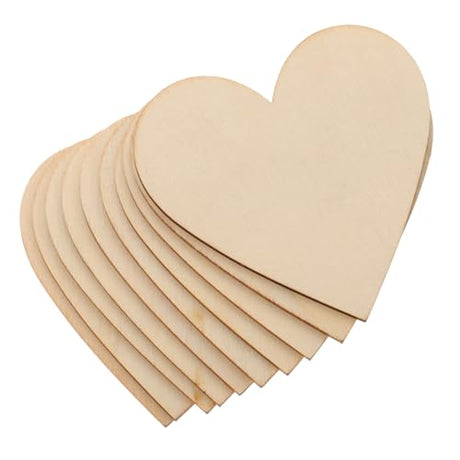 VILLCASE 30 pcs Hand Hearts Shape Discs Craft- Christmas Labels Cutouts Shapes Sign Hanging Ornament Decoration Mm Doodle Calendar Party Wooden Tags VILLCASE