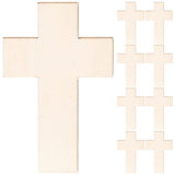 Abaodam 20Pcs Cross Blank Wood Cutouts Easter Cross Wooden DIY Crafts Unfinished Cross Shaped Wooden Pieces Cross Shaped Hanging Ornaments Abaodam
