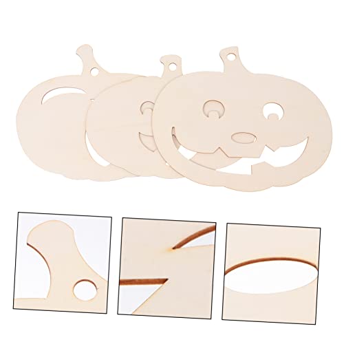 STOBOK 12 Pcs Pumpkin Chips Unfinished Pumpkin Cutout Kids DIY Painting Kit for Christmas Hanging Decors Pumpkin Cutting Board Nativity Ornaments for STOBOK