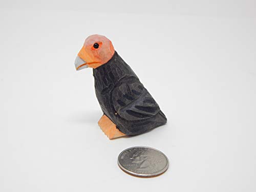 Selsela Condor Figurine Statue Vulture California Bird Miniature Wood Art Small Animal Sculpture Selsela