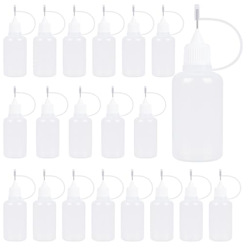 Bantoye 10 Pcs Needle Tip Glue Bottle Applicator DIY Quilling Tool Precision Tip Glue Plastic Liquid Dropper Bottles (30 ml) Bantoye