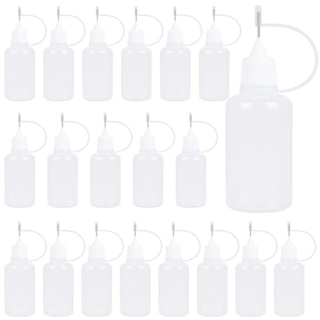 Bantoye 10 Pcs Needle Tip Glue Bottle Applicator DIY Quilling Tool Precision Tip Glue Plastic Liquid Dropper Bottles (30 ml) Bantoye