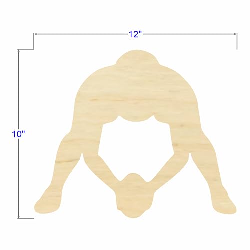 Unfinished Football Center Wood Cutout, Available in a Variety of Sizes and Thicknesses (1/8" Thickness, Large 12" x 10" (Sold Individuallly)) - WoodArtSupply