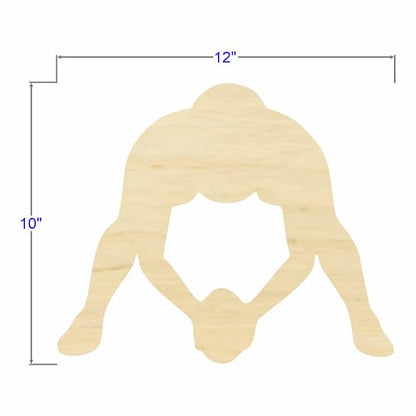 Unfinished Football Center Wood Cutout, Available in a Variety of Sizes and Thicknesses (1/8" Thickness, Large 12" x 10" (Sold Individuallly)) - WoodArtSupply