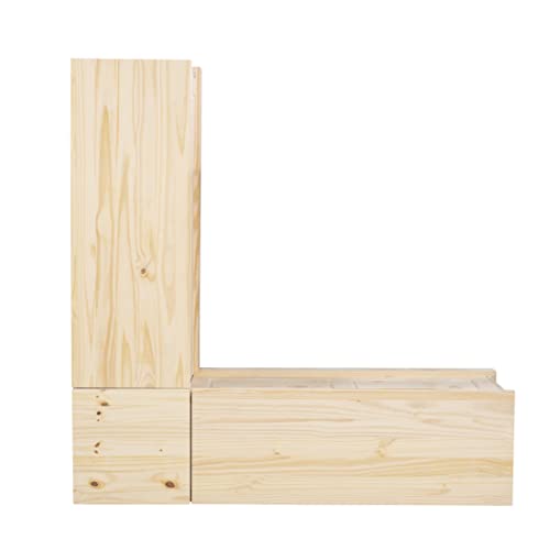 Linon Unfinished Wood Backless Interior Storage Harris Nook Linon