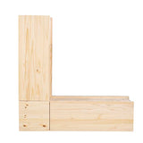 Linon Unfinished Wood Backless Interior Storage Harris Nook Linon