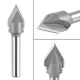 SpeTool 45 Degree V Groove Router Bit Carbide Tip V Bit with 1/4 Shank 1/2 Inch Cutting Diameter CNC Woodworking Engraving Carving Bits SpeTool