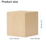 4 Pack Unfinished Basswood Carving Blocks Kit, 2 x 2 x 2 Inch Unfinished Bass Wood Cube Whittling Soft Wood Carving Block Set for Kids Adults Wood PONGJA