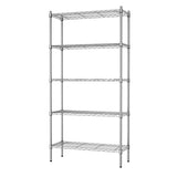 Auslar 5-Shelf Storage Shelves Heavy Duty 5 Tiers Standing Large Shelving Units Adjustable Metal Organizer Wire Rack, 14" x 36" x 72", Chrome Auslar
