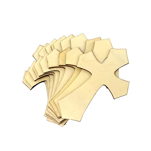 Honbay 30PCS Cross Shaped Unfinished Wood Cutouts Wooden Pieces for Craft DIY Projects Sunday School Church and Home Decoration HONBAY