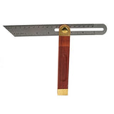 Sliding T-Bevel Gauge - T-Bevel with Stainless Steel Rule, Woodworking T Bevel Angle Finder with Hardwood Handle, Inches/Metric Marks Tshiwort