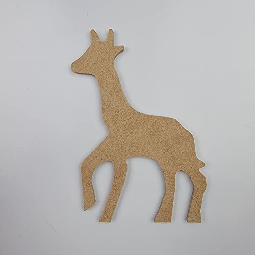 7"Giraffe, Unfinished Wood Art Shape by Wooden Craft Cutouts Wooden Craft Cutouts