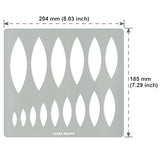 Aleks Melnyk #204 Metal Ellipse Template, Ellipse Stencil, Pointed Oval, Ellipse Master, Art Oval Tool, Isometric Drawing Template, Lapidary, - WoodArtSupply