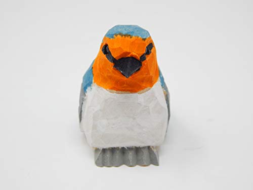 Selsela Barn Swallow Bird Figurine Home Decoration Art Statue Blue Miniature Wood Carved Small Animal Selsela