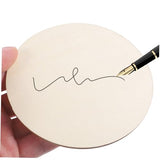 Tofficu 20pcs DIY Graffiti Wood Chips Christmas Decor Wooden Plate Decoupage Paper Round Cutout Tiles Unfinished Wood Circles Unfinished Wooden Board Tofficu