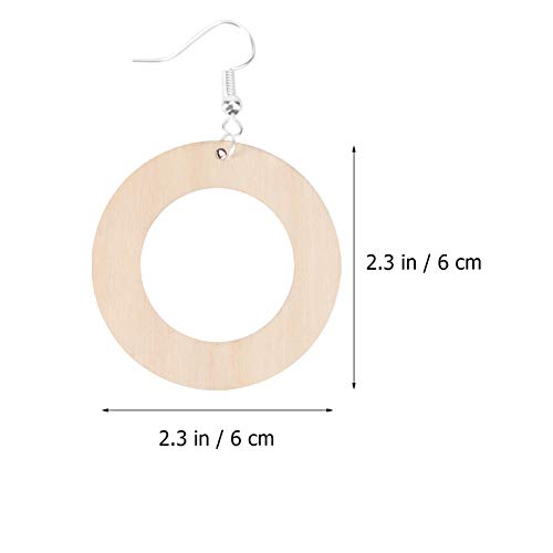 ARTIBETTER 70 Sets Unfinished Wooden Earring Pendants Blank Dangle Earrings Wood Charms Painting Wooden Earrings for DIY Crat Jewelry Making ARTIBETTER