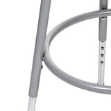 OEF Furnishings (2 Pack) Height Adjustable Grey Shop Stool, 18-27" High OEF Furnishings