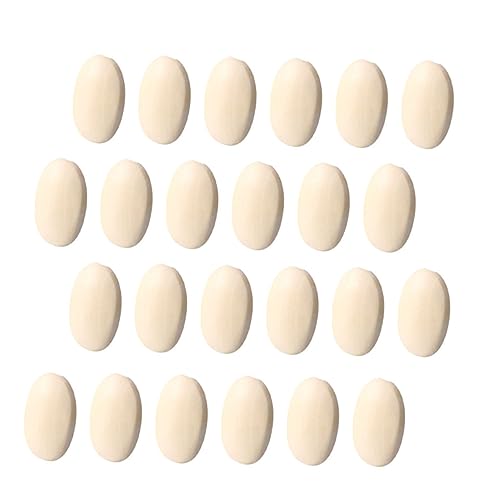 KALLORY 30 Pcs Unfinished Wooden Jewelry Wood Loose Beads Wooden Flat Beads Round Wood Bead Wood Crafts Spacer Bead Wood Beads Charm Pendant Kids KALLORY