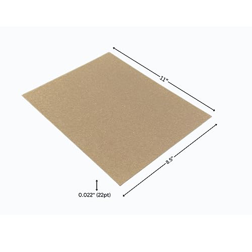 Chipboard Sheets 8.5 x 11 - 100 Sheets of 22 Point Chip Board for Crafts - This Kraft Board Is A Great Alternative to MDF Board and Cardboard