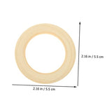 Operitacx 125 Pcs Handmade Wooden Ring Small Unfinished Rings Unfinished Wood Rings Craft Rings Smooth Wood Rings Macrame Wood Rings Wood Rings Operitacx