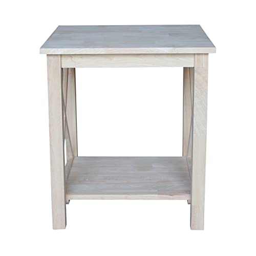 International Concepts Hampton End Table, Unfinished IC International Concepts