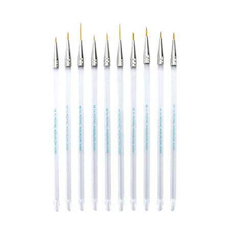 Aqualon Royal & Langnickel Detail Artist Brush Set, 10-Piece Aqualon