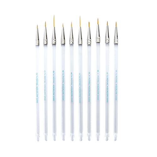 Aqualon Royal & Langnickel Detail Artist Brush Set, 10-Piece - WoodArtSupply