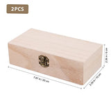 VOSAREA 2 Sets 2pcs Solid Wood Storage Box Makeup Organizer Unfinished Jewelry Organizer for Women Sundries Container Retro Style Container Treasure VOSAREA