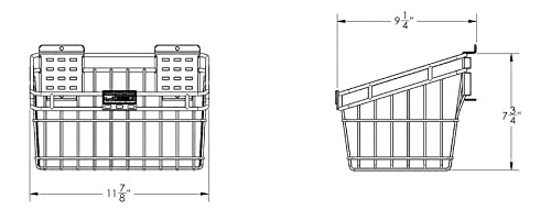 HandiWall Medium Basket 8 x 12 for Slatwall Panel Storage - WoodArtSupply