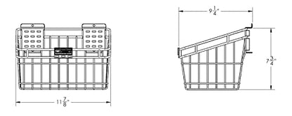 HandiWall Medium Basket 8 x 12 for Slatwall Panel Storage - WoodArtSupply