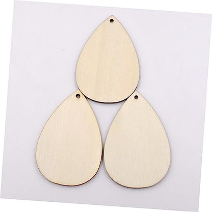 VILLCASE 2 60pcs Wood Crafts Unfinished DIY Wood Cutouts Wood Cutout Tiles Unfinished Wood Slices Unfinished Cutouts Ornaments Ornament Crafts Blank