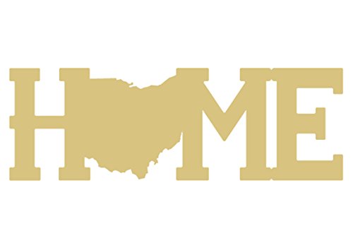 Home Ohio Cutout Unfinished Wood State Buckeye State Home Decor Personalized Gift MDF Shape Canvas Style 2 - WoodArtSupply