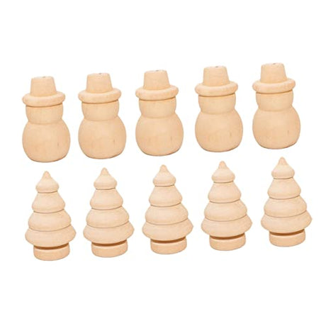 SEWACC 15pcs Wood Decor Natural Home Decor Home Decoration Unfinished Wooden Figurine Unfinished DIY Doll Blank Peg Dolls Household Crafts Wooden SEWACC