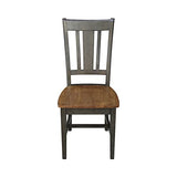 International Concepts San Remo Splatback Dining Chair, Height, Hickory/Washed Coal IC International Concepts