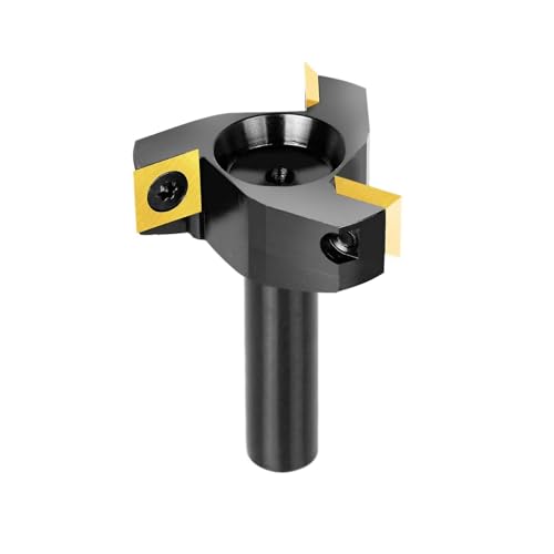 SpeTool CNC Spoilboard Surfacing Router Bit 1/2 Shank 2 Inch Cutting Diameter, Slab Flatting Router Bit Carbide Insert Planing Bit Wood Bottom SpeTool