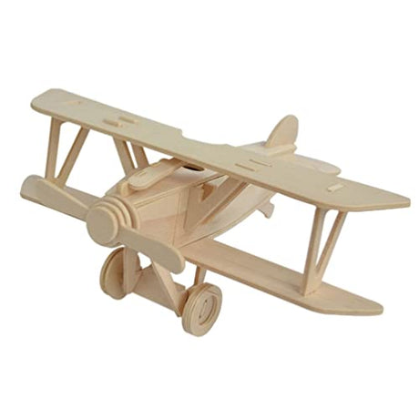 Ipetboom 1Pc Wood Airplane, Model Airplanes Kits Wooden Airplane Creative Craft Puzzles Airplane Models Wood DIY Craft Kit Building Toys for Kids Ipetboom