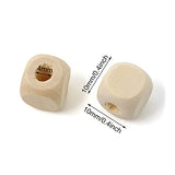 yueton 300PCS 10mm Blank Unfinished Wooden Beads Cube Wood Beads Spacer Beads Loose Beads for Jewelry Making and DIY Craft Accessories yueton