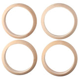 hobbyhub 4Pcs Unfinished Wood Blank Bangle Bracelets,3.4 x 1 Inch Natural Wooden Round Circles Large Wooden Ring for DIY Craft Making Painting hobbyhub