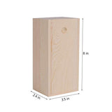 HZLHZYY 2 Pack Wood Box with Sliding Lid Unfinished Wood Storage Box Blank Natural Wood Box Case Container for Gift Jewelry Box, DIY Art Craft, HZLHZYY