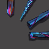 HQMaster CNC Router Bits 4pcs 1/4 Inch Shank Carving Bit Set for Wood Detail Profile V Groove Engraving Solid Carbide CNC Router Bit Collection HQMaster