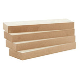 4 Pack Unfinished Wood Boards for Crafts, Painting, Wood Carving, 1" Thick Wooden Boards for DIY Signs (3 x 10 In) Bright Creations