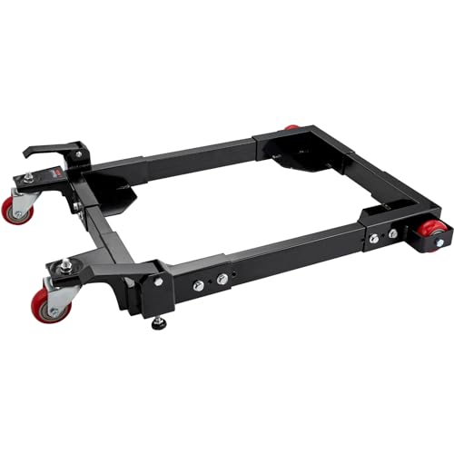 VEVOR Adjustable Universal Mobile Base 1500 LBS Load-Bearing Capacity Heavy-Duty Mobile Base Rolling Mobile Base with Locking Levers, Used for VEVOR
