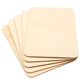 ZOENHOU 50 PCS 6 x4 Inch Unfinished Basswood Blanks, Rectangle Wood Pieces, Unfinished Wood Rectangles for Crafts Projects Painting Decoration ZOENHOU