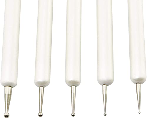 Longdex Embossing Stylus Set 5PCS 5 Size Double End Tracing Dotting Tool Stylus for Carbon Transfer Paper Mandala Rock Painting Pottery Clay Craft Longdex