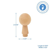 Unfinished Peg Dolls, Wooden Figurines for Crafts and Ornaments, Boys, Pack of 5 2-3/4 Inch Kokeshi Blank Wooden Dolls by Woodpeckers Woodpeckers