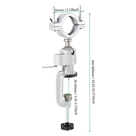 MAHIONG 2 Packs 2 Inch Bench Clamp Vise Grinder Holder, 360 Degree Aluminium Alloy Electric Universal Stand Holder Table Clamp Vise for Woodworking MAHIONG